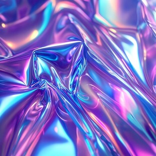 炫彩镭射褶皱金属质感背景