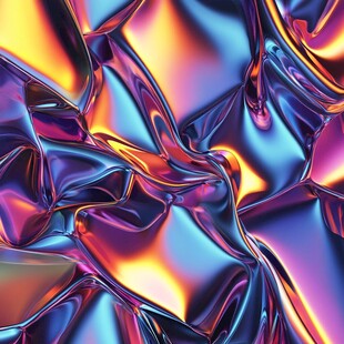 炫彩金属质感褶皱图案