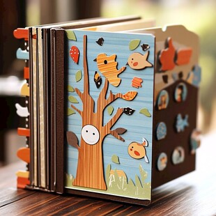 手工创意动物主题立体相册