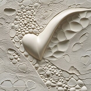 心形浮雕纹理艺术图案