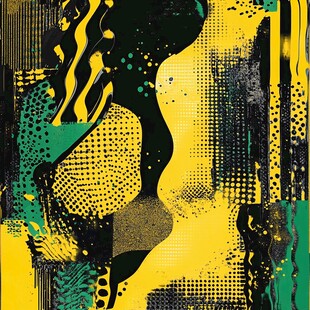 抽象几何涂鸦艺术画作