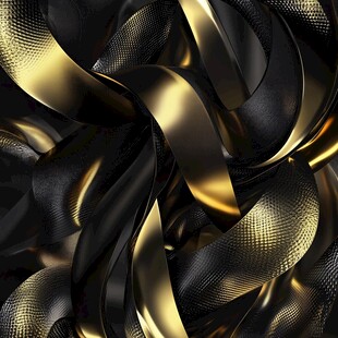 黑金质感扭曲金属艺术图案