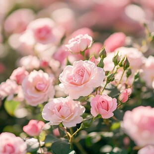 粉嫩玫瑰绽放的美好瞬间