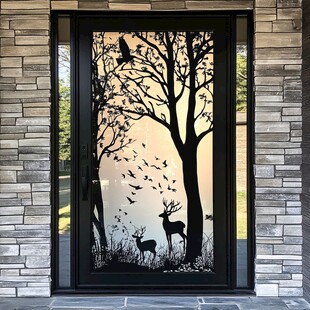 铁艺雕花门 自然动物图案