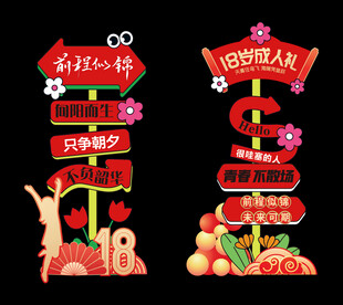 高考成人礼迎宾牌