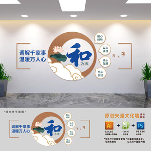 和为贵调解室文化墙