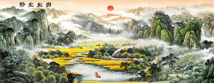 聚宝盆国画
