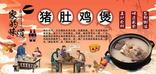 猪肚鸡煲背景墙