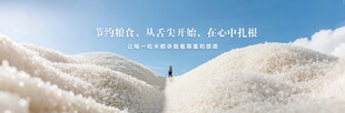 食堂节约粮食灯箱米粒海洋大米