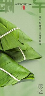 粽叶飘香端午节创意海报