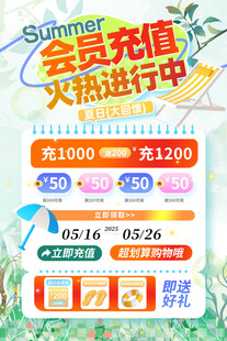会员充值活动海报