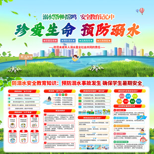 珍爱生命预防溺水宣传海报
