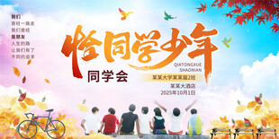 恰同学少年同学会海报展板
