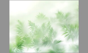 清新绿叶背景图