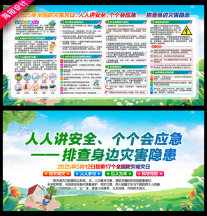 防灾减灾日展板