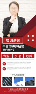 金牌讲师人物介绍宣传海报