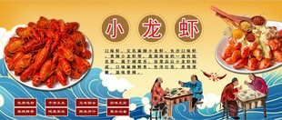 小龙虾背景墙