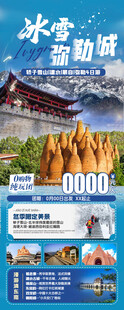 云南蒙自建水弥勒旅游宣传海报