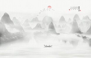 桂林山水风景画
