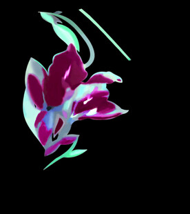 梦幻炫彩抽象花朵图案