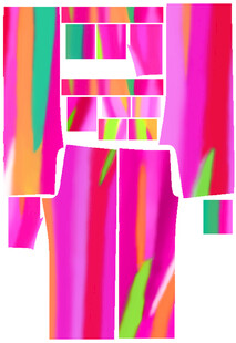 多彩条纹服装款式图