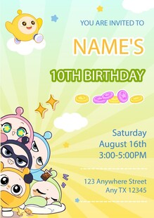 生日会派对邀请函