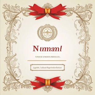 复古华丽装饰证书模板