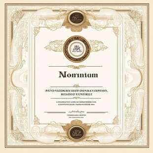 复古金色荣誉证书模板
