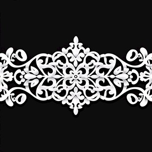 白色精致花纹装饰图案