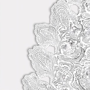 白色精致蕾丝花边图案