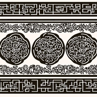 中式传统花纹边框图案