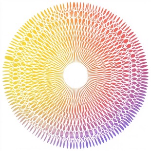 多彩渐变圆形几何图案