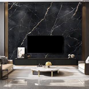 黑色大理石电视背景墙设计