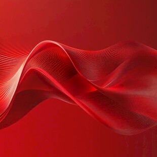 红色动感线条波浪背景图