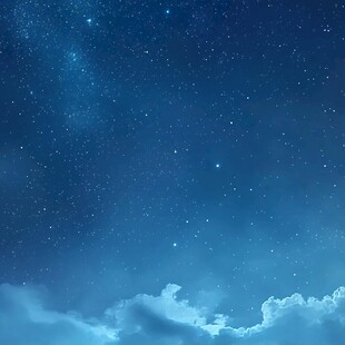梦幻星空下的云海美景