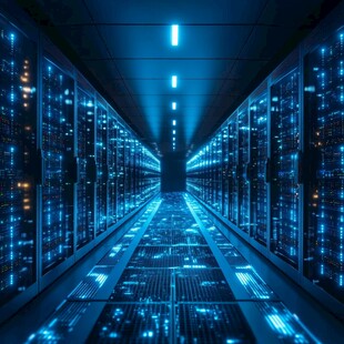 科技感十足的服务器机房