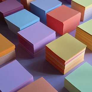 多彩便签堆叠 视觉盛宴