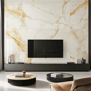 奢华大理石客厅电视背景墙