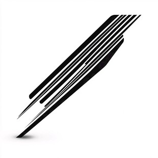 动感黑色线条装饰元素