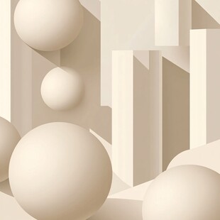 几何球体与立体结构背景图