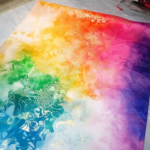 多彩手绘图案艺术纸张