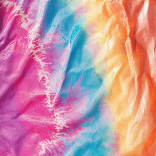 多彩扎染织物纹理特写