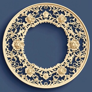 雕花圆环装饰 精致工艺美