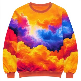 梦幻彩云图案卫衣