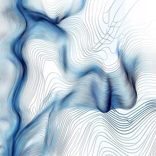 蓝白线条抽象动感纹理图