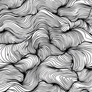 黑白线条抽象纹理图案