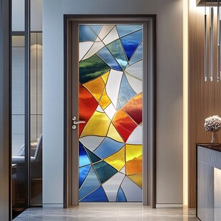 彩色玻璃门 现代室内装饰