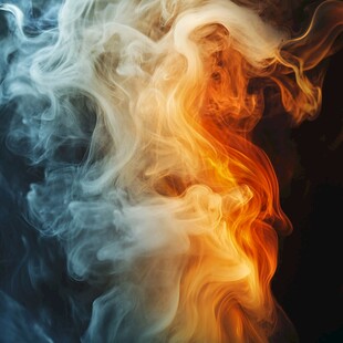 烟雾舞动的绚丽色彩世界