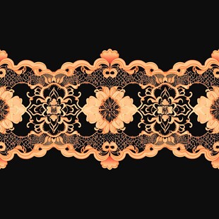 金色精美花边图案设计