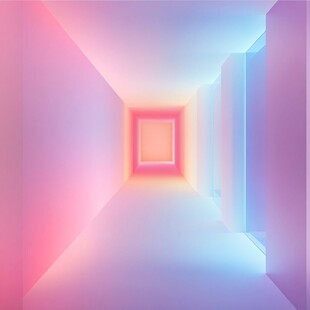 梦幻渐变光影通道空间